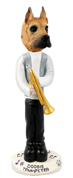 Fawn Great Dane Trumpeter Doogie Collectible Dog Figurine