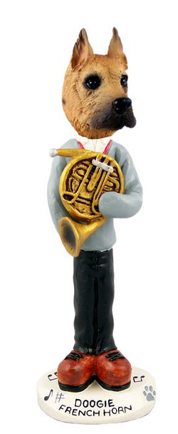 Fawn Great Dane French Horn Doogie Collectible Dog Figurine
