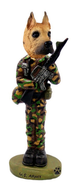 Fawn Great Dane U S Army Doogie Collectible Dog Figurine