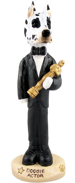 Harlequin Great Dane Actor Doogie Collectible Dog Figurine
