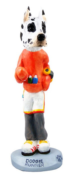 Harlequin Great Dane Runner Doogie Collectible Dog Figurine