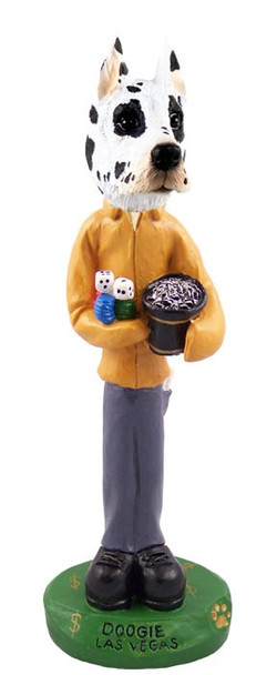Harlequin Great Dane Las Vegas Doogie Collectible Dog Figurine