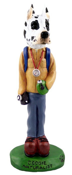 Harlequin Great Dane Naturalist Doogie Collectible Dog Figurine