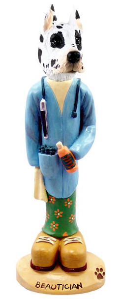 Harlequin Great Dane Beautician Doogie Collectible Dog Figurine