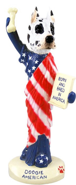 Harlequin Great Dane American Doogie Collectible Dog Figurine