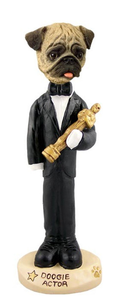 Brown Pug Actor Doogie Collectible Dog Figurine