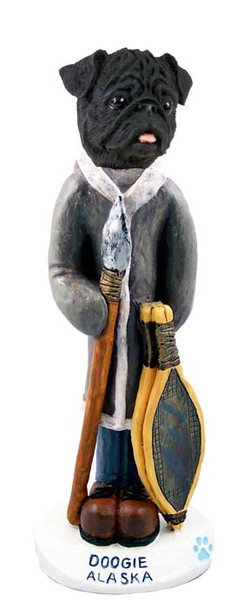 Black Pug Alaska Doogie Collectible Dog Figurine