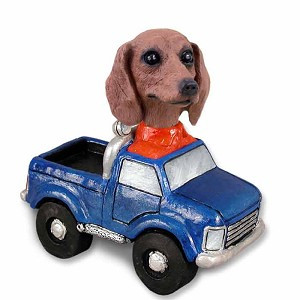 Red Dachshund Pickup Doogie Collectible Dog Figurine