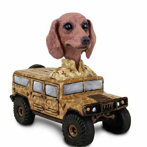 Red Dachshund Hummer Doogie Collectible Dog Figurine