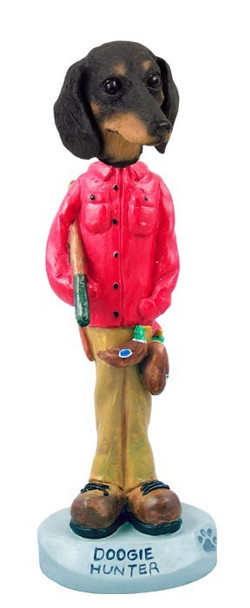 Black Dachshund Hunter Doogie Collectible Dog Figurine