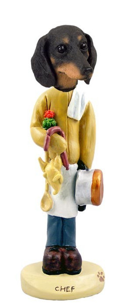 Black Dachshund Chef Doogie Collectible Dog Figurine