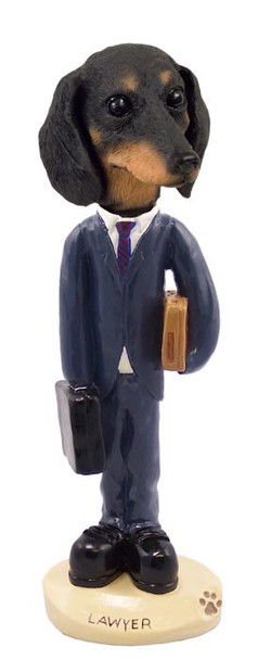 Black Dachshund Lawyer Doogie Collectible Dog Figurine