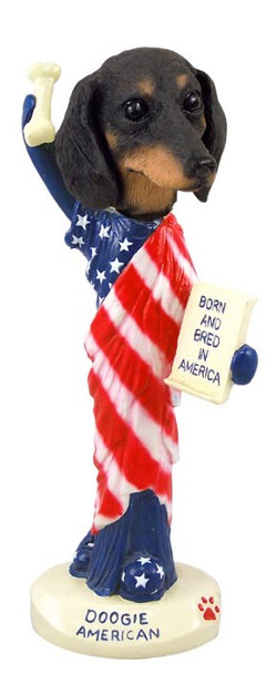 Black Dachshund American Doogie Collectible Dog Figurine