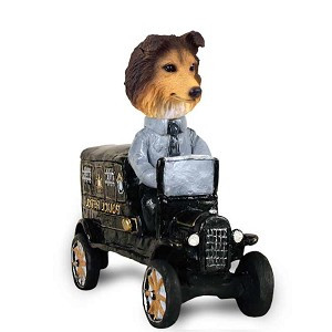 Sable Sheltie Paddy Wagon Doogie Collectible Dog Figurine