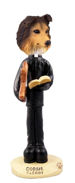 Sable Sheltie Clergy Doogie Collectible Dog Figurine