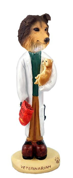 Sable Sheltie Veterinarian Doogie Collectible Dog Figurine