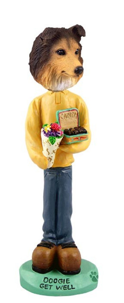 Sable Sheltie Get Well Doogie Collectible Dog Figurine