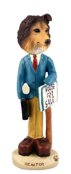 Sable Sheltie Male Realtor Doogie Collectible Dog Figurine