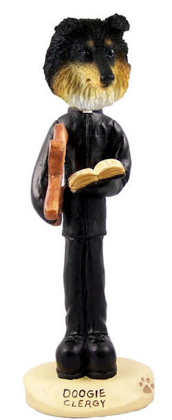 Tricolor Sheltie Clergy Doogie Collectible Dog Figurine