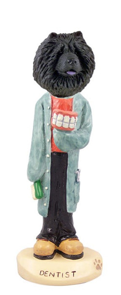 Black Chow Dentist Doogie Collectible Dog Figurine