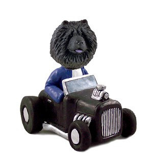 Black Chow Hot Rod Doogie Collectible Dog Figurine