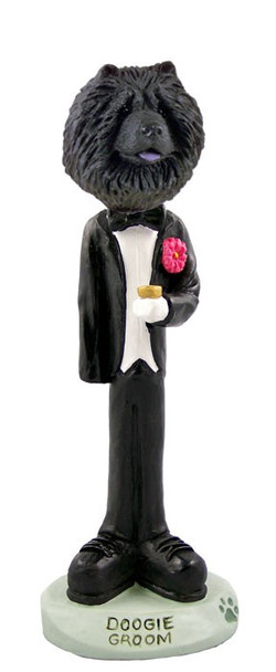 Black Chow Groom Doogie Collectible Dog Figurine