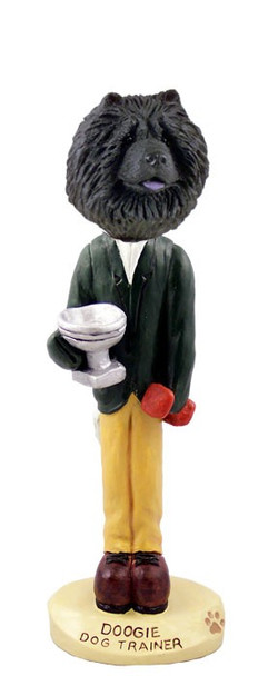 Black Chow Trainer Doogie Collectible Dog Figurine
