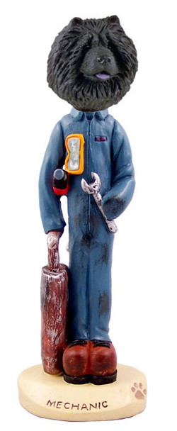 Black Chow Mechanic Doogie Collectible Dog Figurine