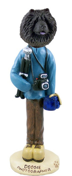 Black Chow Photographer Doogie Collectible Dog Figurine