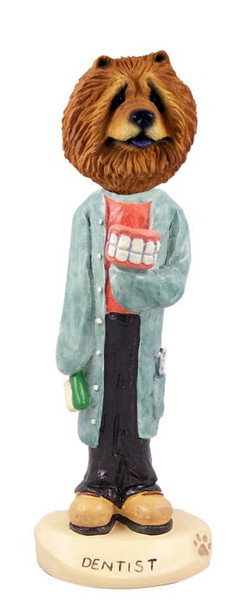 Red Chow Dentist Doogie Collectible Dog Figurine