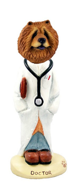 Red Chow Doctor Doogie Collectible Dog Figurine