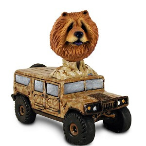 Red Chow Hummer Doogie Collectible Dog Figurine