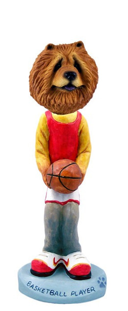 Red Chow Basketball Doogie Collectible Dog Figurine