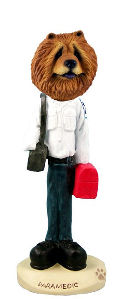 Red Chow Paramedic Doogie Collectible Dog Figurine