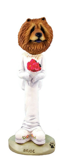 Red Chow Bride Doogie Collectible Dog Figurine