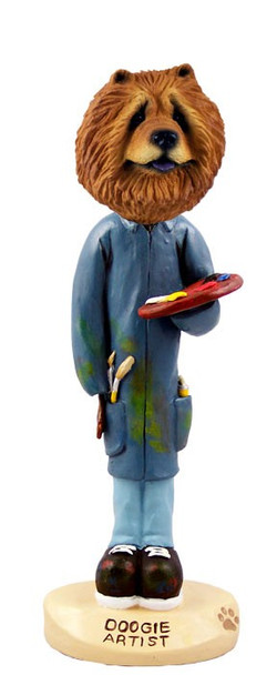 Red Chow Artist Doogie Collectible Dog Figurine