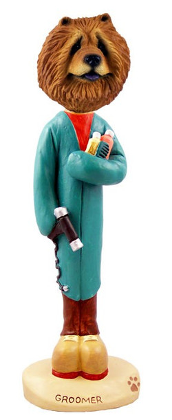 Red Chow Groomer Doogie Collectible Dog Figurine