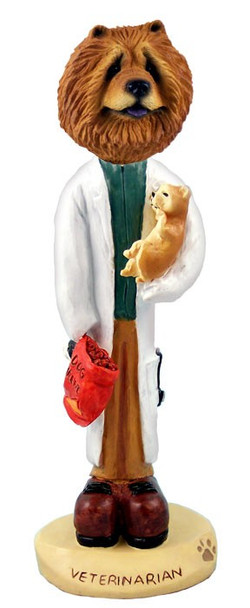 Red Chow Veterinarian Doogie Collectible Dog Figurine