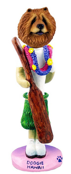 Red Chow Hawaii Doogie Collectible Dog Figurine