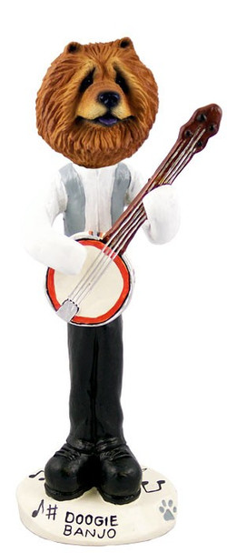 Red Chow Banjo Doogie Collectible Dog Figurine