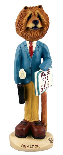 Red Chow Male Realtor Doogie Collectible Dog Figurine
