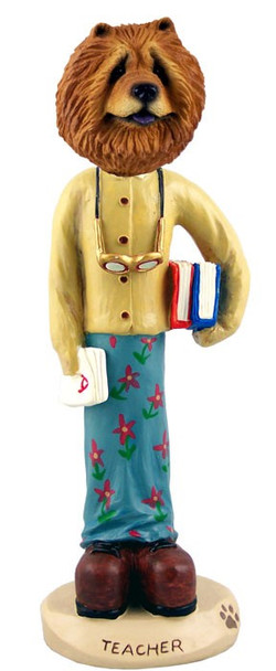 Red Chow Female Teacher Doogie Collectible Dog Figurine