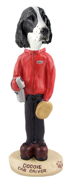 Liver Springer Spaniel Cab Driver Doogie Collectible Dog Figurine