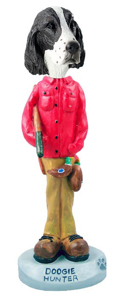 Liver Springer Spaniel Hunter Doogie Collectible Dog Figurine