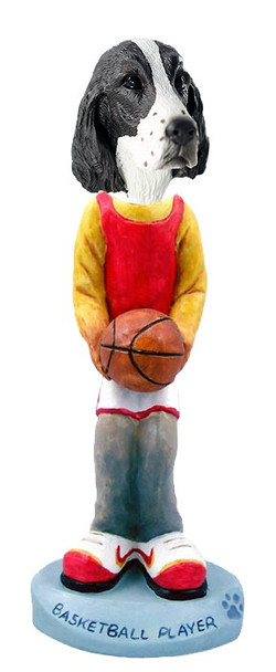Liver Springer Spaniel Basketball Doogie Collectible Dog Figurine