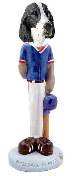 Liver Springer Spaniel Baseball Doogie Collectible Dog Figurine