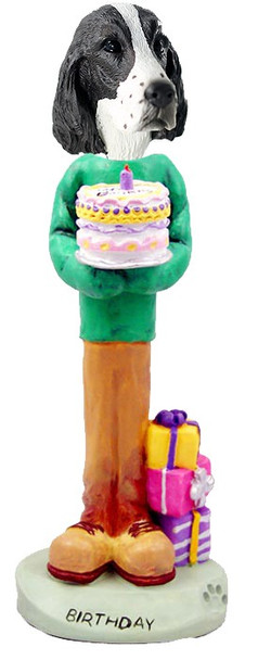 Liver Springer Spaniel Birthday Doogie Collectible Dog Figurine