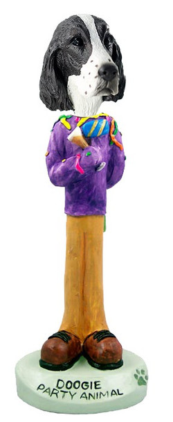 Liver Springer Spaniel Party Animal Doogie Collectible Dog Figurine