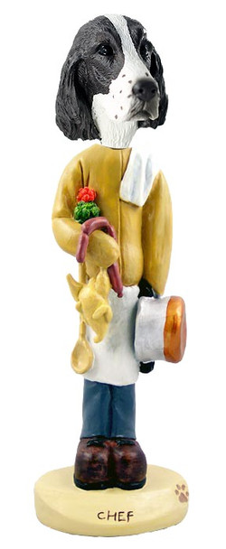 Liver Springer Spaniel Chef Doogie Collectible Dog Figurine