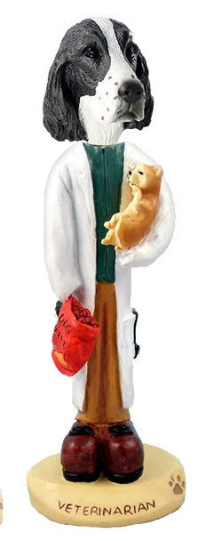 Liver Springer Spaniel Veterinarian Doogie Collectible Dog Figurine
